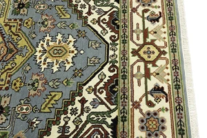 Light Gray Geometric 8X10 Heriz Serapi Oriental Rug