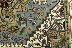Light Gray Geometric 8X10 Heriz Serapi Oriental Rug
