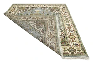 Light Gray Geometric 8X10 Heriz Serapi Oriental Rug