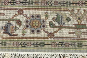 Light Gray Geometric 8X10 Heriz Serapi Oriental Rug