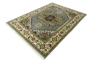 Light Gray Geometric 8X10 Heriz Serapi Oriental Rug