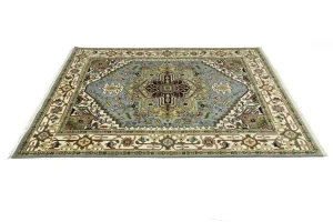 Light Gray Geometric 8X10 Heriz Serapi Oriental Rug