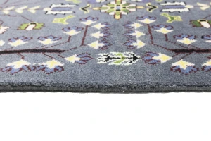 Gray Floral Tribal 9X12 Oriental Rug