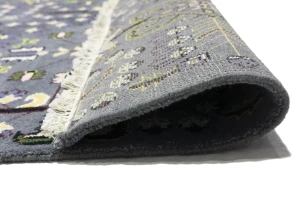 Gray Floral Tribal 9X12 Oriental Rug