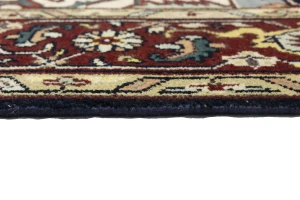 Dark Purple-navy Geometric 9X12 Heriz Serapi Oriental Rug