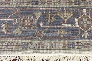 Cream Geometric 9X10 Heriz Serapi Oriental Rug