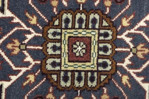 Cream Geometric 9X10 Heriz Serapi Oriental Rug