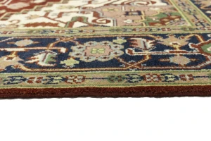 Rusty Red Geometric 9X12 Heriz Serapi Oriental Rug