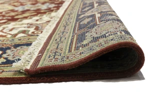 Rusty Red Geometric 9X12 Heriz Serapi Oriental Rug