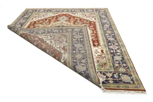 Rusty Red Geometric 9X12 Heriz Serapi Oriental Rug