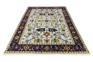 Light Gray Floral 9X12 Indo-Mahal Oriental Rug