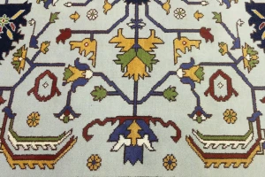Light Gray Floral 9X12 Indo-Mahal Oriental Rug