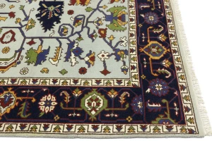 Light Gray Floral 9X12 Indo-Mahal Oriental Rug