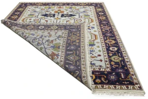 Light Gray Floral 9X12 Indo-Mahal Oriental Rug