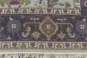 Light Gray Floral 9X12 Indo-Mahal Oriental Rug