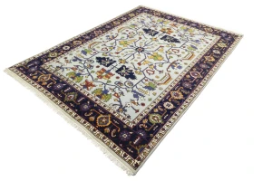 Light Gray Floral 9X12 Indo-Mahal Oriental Rug