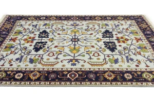 Light Gray Floral 9X12 Indo-Mahal Oriental Rug