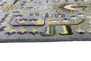 Gray Floral Tribal 9X12 Oriental Rug