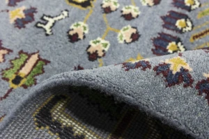 Gray Floral Tribal 9X12 Oriental Rug