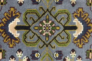Gray Floral Tribal 9X12 Oriental Rug