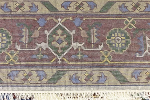 Blue Geometric 9X12 Heriz Serapi Oriental Rug