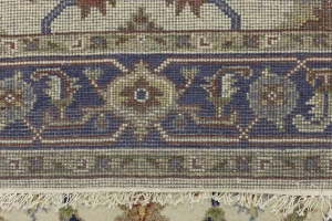 Cream Floral 6X9 Indo-Mahal Oriental Rug