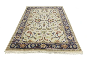 Cream Floral 6X9 Indo-Mahal Oriental Rug