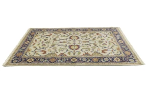 Cream Floral 6X9 Indo-Mahal Oriental Rug