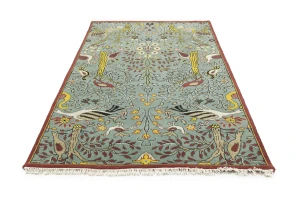 Blue-gray Pictorial Tribal 6X9 Chobi Oriental Rug