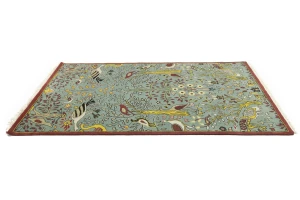 Blue-gray Pictorial Tribal 6X9 Chobi Oriental Rug