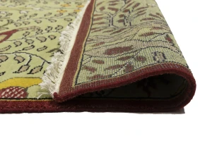Greenish Beige Pictorial Tribal 6X9 Chobi Oriental Rug