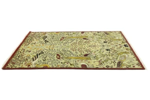 Greenish Beige Pictorial Tribal 6X9 Chobi Oriental Rug