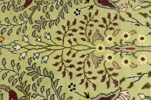 Greenish Beige Pictorial Tribal 6X9 Chobi Oriental Rug