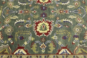 Green Floral Traditional 6X9 Chobi Oriental Rug