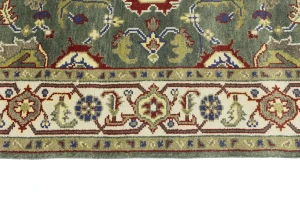 Green Floral Traditional 6X9 Chobi Oriental Rug