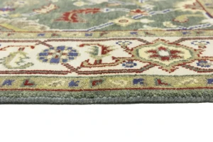 Green Floral Traditional 6X9 Chobi Oriental Rug