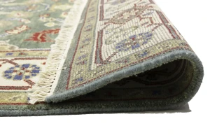Green Floral Traditional 6X9 Chobi Oriental Rug