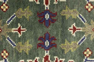 Green Floral Traditional 6X9 Chobi Oriental Rug