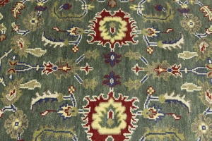 Green Floral Traditional 6X9 Chobi Oriental Rug