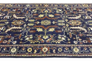 Dark Navy Floral 6X9 Indo-Mahal Oriental Rug