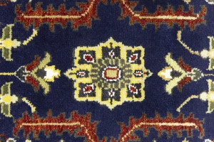 Dark Navy Floral 6X9 Indo-Mahal Oriental Rug