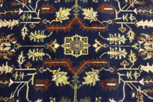 Dark Navy Floral 6X9 Indo-Mahal Oriental Rug