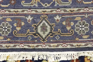 Dark Navy Floral 6X9 Indo-Mahal Oriental Rug