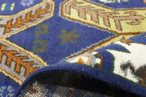 Blue Tribal Geometric 8X10 Oriental Rug