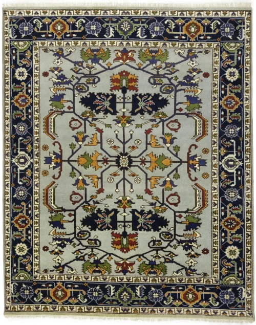 Light Gray Floral 8X10 Indo-Mahal Oriental Rug