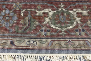 Light Blue Floral 9X12 Heriz Serapi Oriental Rug