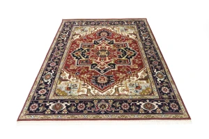 Red Floral 8X10 Heriz Serapi Oriental Rug