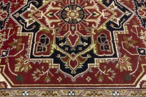 Red Floral 8X10 Heriz Serapi Oriental Rug