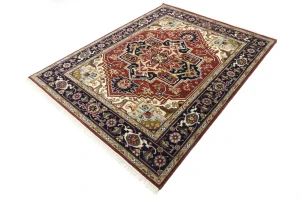 Red Floral 8X10 Heriz Serapi Oriental Rug