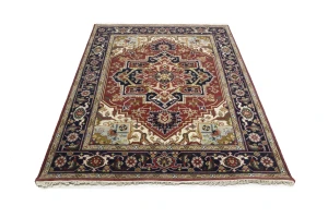 Red Floral 8X10 Heriz Serapi Oriental Rug